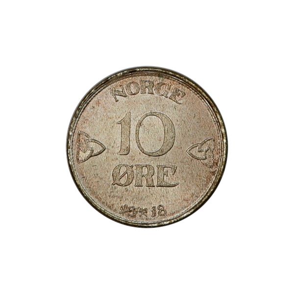Hovedbilde 10 øre 1918, kv. 0