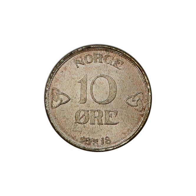 Hovedbilde 10 øre 1918, kv. 0