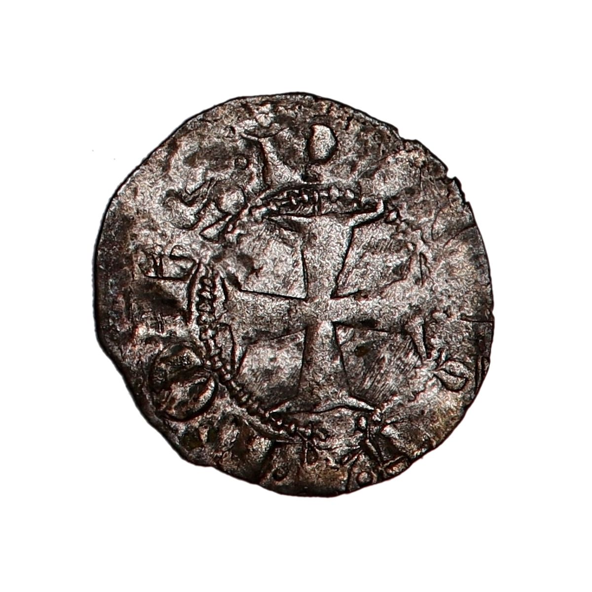 Achaia, denier,1200-1400, korsfarer