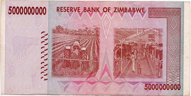 Hovedbilde Zimbabwe, 5 000 000 000 dollars 2008
