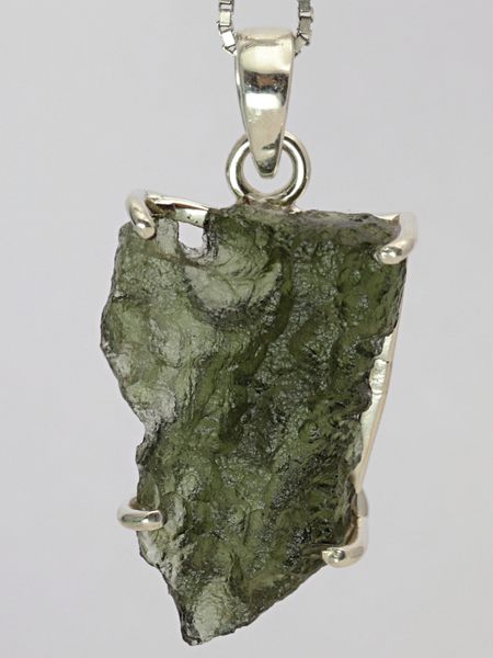 Hovedbilde Moldavitt fra Chlum, Tsjekkia, sølvanheng, 4,97 gram